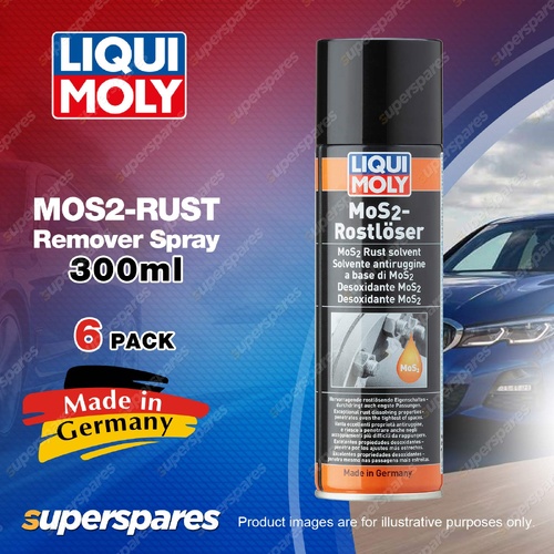 6x Liqui Moly MoS2-Rust Remover Spray 300ml Excellent Lubricant for Moving Parts
