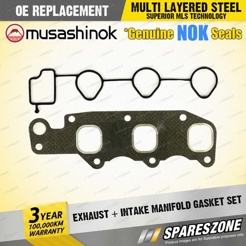 Exhaust + Intake Manifold Gasket Set for Daewoo Matiz S SE M100 M150 0.8L 99-04
