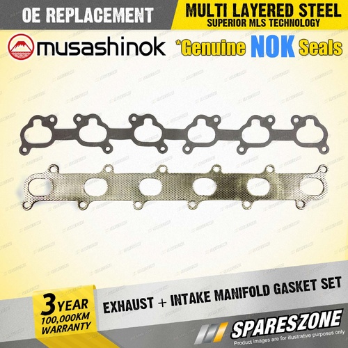 Exhaust + Intake Manifold Gasket for Ford Fairlane Fairmont Falcon BA BF FG I6