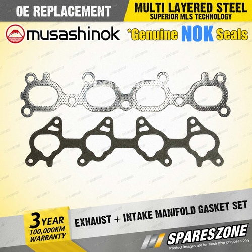 Exhaust + Intake Manifold Gasket Set for Ford Telstar 2.0L I4 16V FEDE 1996-1997