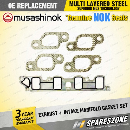 Exhaust + Intake Manifold Gasket Set for Ford KA TA TB BXXWP 1.3 L I4 8V 99-03
