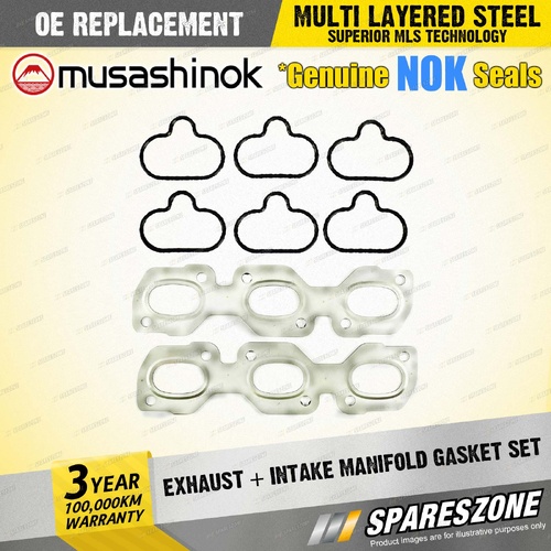 Exhaust + Intake Manifold Gasket for Ford Escape BA ZA ZB ZC 3.0L V6 24V 01-08