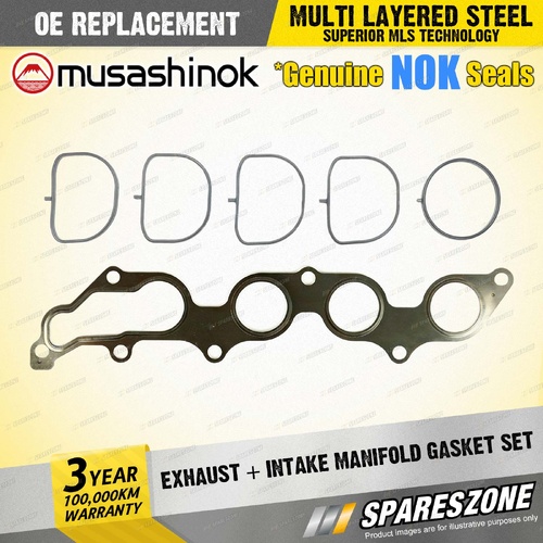 Exhaust + Intake Manifold Gasket for Ford Focus LS LT LV Fiesta WQ 2.0L 05-11