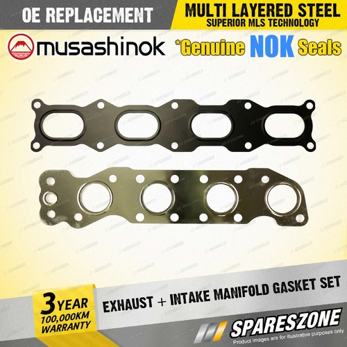 Exhaust + Intake Manifold Gasket Set for Holden Cruze YG HY81S 1.5L I4 16V 02-06