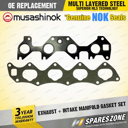 Exhaust + Intake Manifold Gasket Set for Holden Combo XC XCF25 1.6L I4 8V 02-05