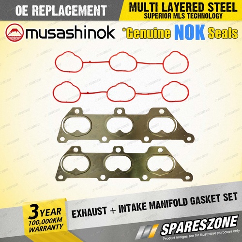 Exhaust + Intake Manifold Gasket for Holden Vectra JS ZC 2.6 3.2 L V6 24V 00-06