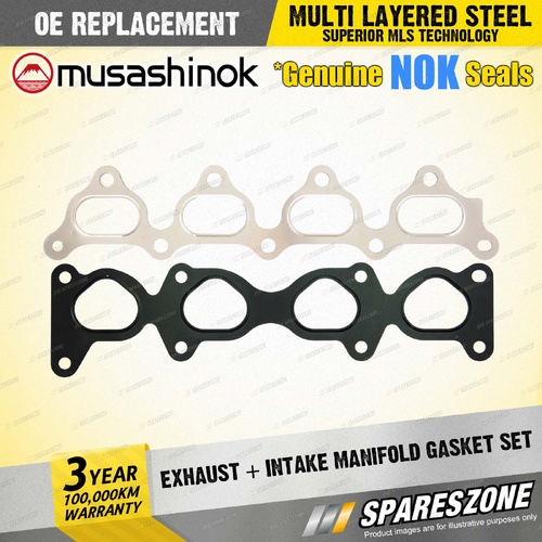 Exhaust + Intake Manifold Gasket Set for Holden Cruze JH 1.6L I4 16V 2013-On