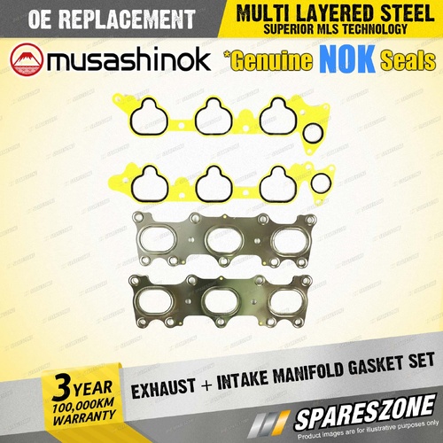 Exhaust + Intake Manifold Gasket for Honda Legend KA KA7 KA8 3.2L V6 24V 91-96