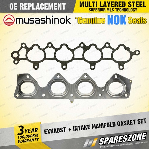 Exhaust + Intake Manifold Gasket for Honda Prelude BB BB1 BB6 2.2L I4 16V 91-02