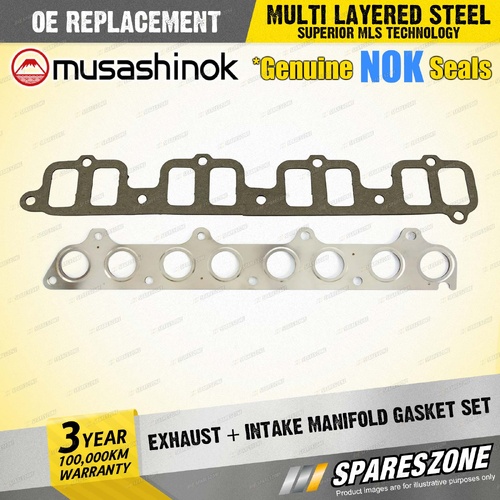 Exhaust + Intake Manifold Gasket Set for Hyundai Terracan HP 2.9L I4 16V 05-07