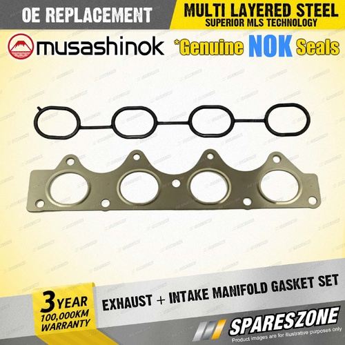 Exhaust + Intake Manifold Gasket Set for Hyundai Accent RB i20 PB i30 FD 08-On