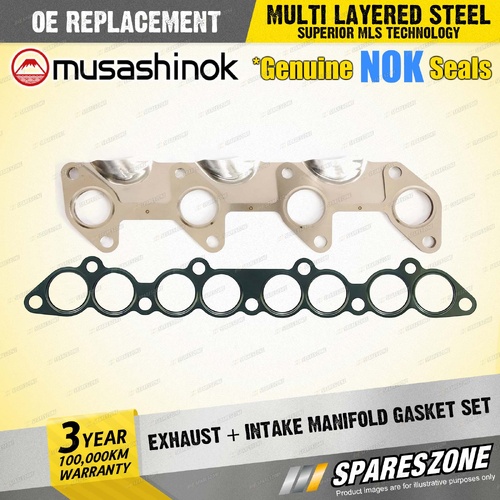 Exhaust + Intake Manifold Gasket Set for Hyundai i30 i30cw FD 1.6L I4 16V 07-13