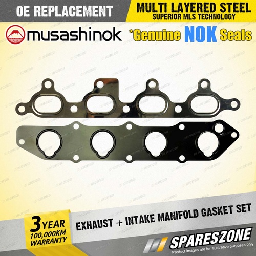 Exhaust + Intake Manifold Gasket for Kia Mentor GLX SLX Spectra FB Shuma 1.8L