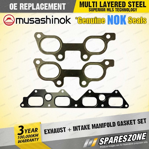 Exhaust + Intake Manifold Gasket Set for Mazda 6 GG GY 2.0L I4 16V 2006-2008