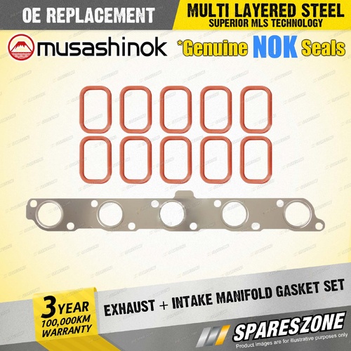 Exhaust + Intake Manifold Gasket Set for Mazda BT-50 UP UR 3.2L I5 20V 2011-On