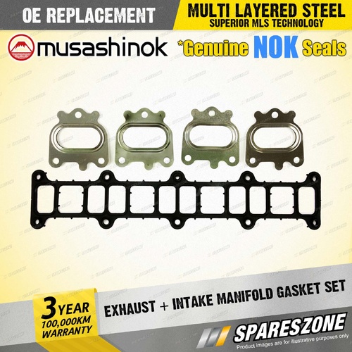 Exhaust + Intake Manifold Gasket for Mitsubishi Pajero NM NP NS Triton ML 3.2L
