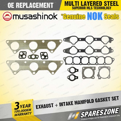 Exhaust + Intake Manifold Gasket Set for Mitsubishi Challenger PA Diamante TJ