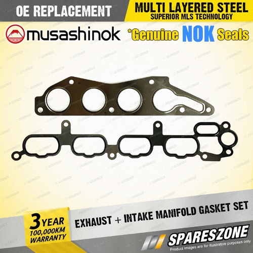 Exhaust + Intake Manifold Gasket for Mitsubishi Lancer CH Outlander ZF Grandis