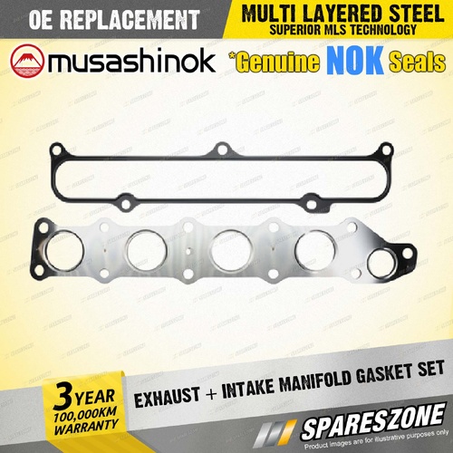 Exhaust + Intake Manifold Gasket for Mitsubishi Triton MQ MR Pajero Sports QE QF