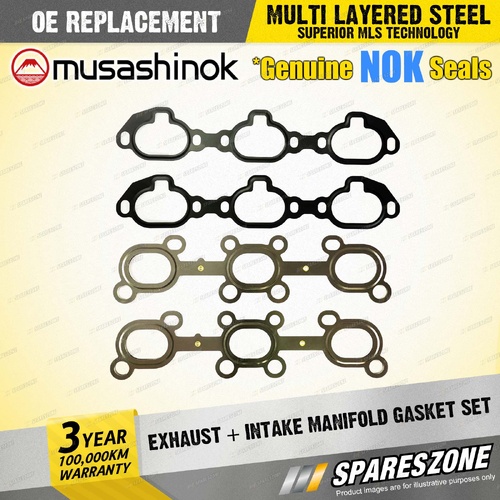 Exhaust + Intake Manifold Gasket Set for Nissan Maxima A32 A33 3.0L V6 24V 95-03