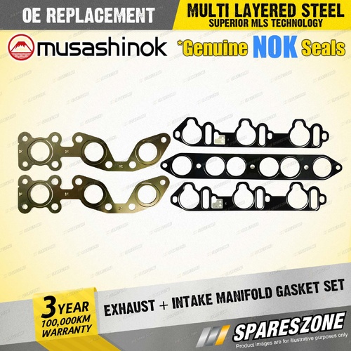 Exhaust+Intake Manifold Gasket for Nissan Navara D22 Elgrand E50 Pathfinder 3.3L