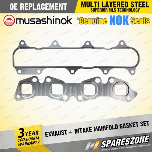 Exhaust + Intake Manifold Gasket Set for Nissan Navara D40 Pathfinder R51 2.5L