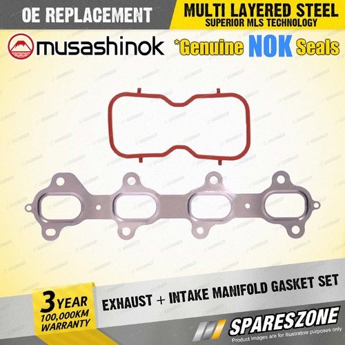 Exhaust + Intake Manifold Gasket for Nissan Navara D23 NP300 2.3L I4 16V 15-On