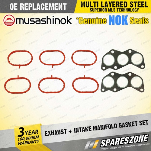 Exhaust + Intake Manifold Gasket Set for Subaru Liberty BL BM BN Outback Tribeca