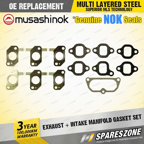 Exhaust+Intake Manifold Gasket for Toyota Landcruiser HZJ75 78 HDJ80 PZJ Coaster