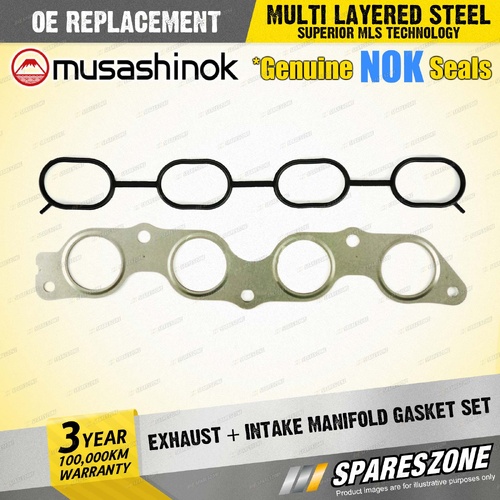 Exhaust + Intake Manifold Gasket for Toyota Prius NHW Echo Yaris NCP 1.3L 1.5L