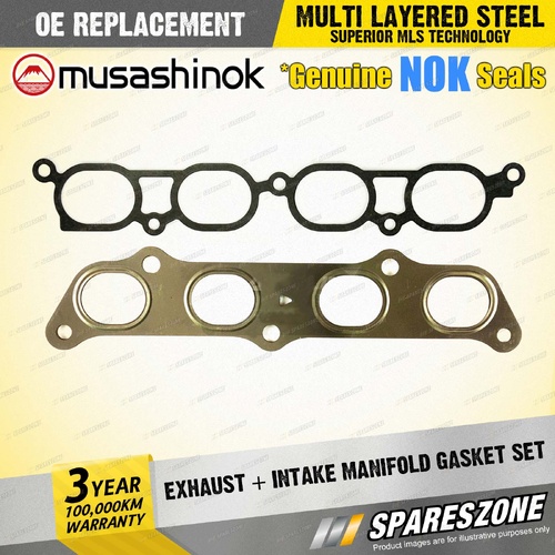 Exhaust + Intake Manifold Gasket Set for Toyota Celica ZZT231R 1.8L I4 16V 99-03