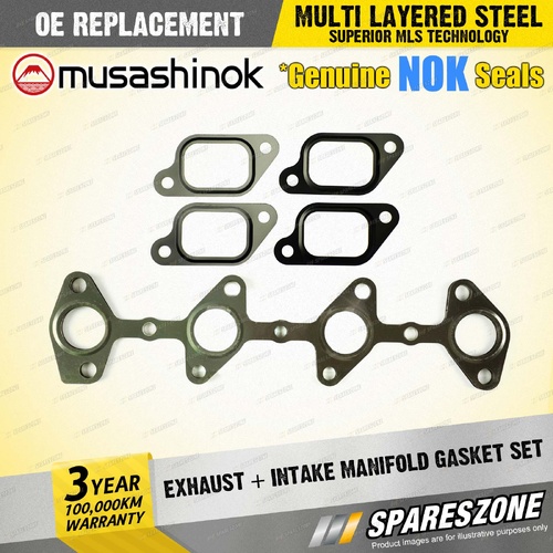 Exhaust + Intake Manifold Gasket Set for Toyota Hilux KZN 130 165 185 3.0L I4 8V