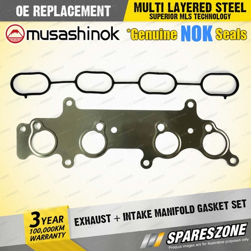 Exhaust + Intake Manifold Gasket for Toyota Hilux TGN16 Hiace TRH201 214 221 223