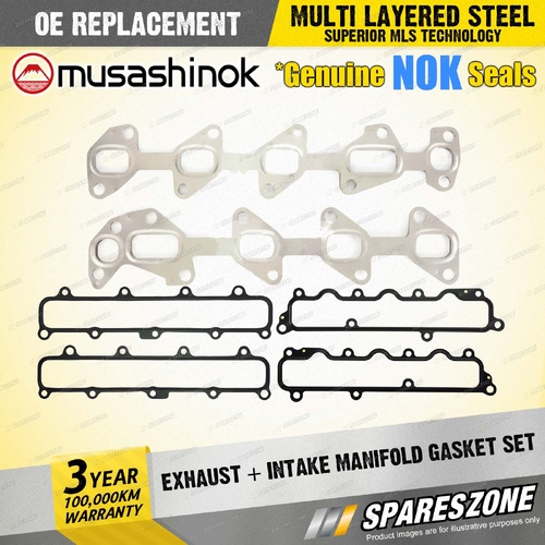 Exhaust + Intake Manifold Gasket for Toyota Landcruiser VDJ 76 78 79 200 4.5L