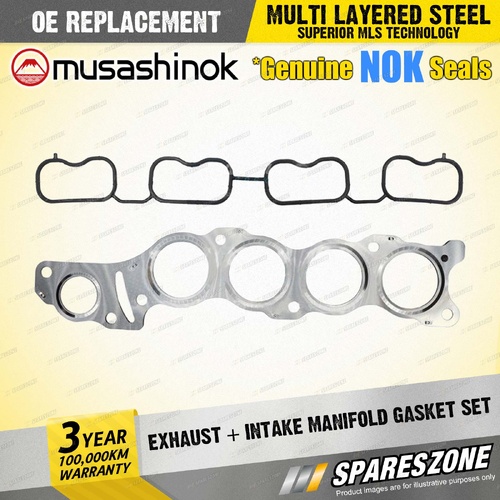Exhaust + Intake Manifold Gasket Set for Toyota Rav4 MXAA52R I4 16V 2.0L 19-On