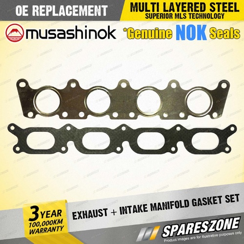 Exhaust + Intake Manifold Gasket Set for Volkswagen Passat B5 3B 1.8L I4 20V