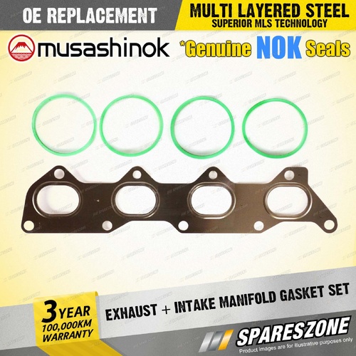 Exhaust + Intake Manifold Gasket for Volkswagen Polo AW 9N 1.0L 1.4L I3 I4 02-On