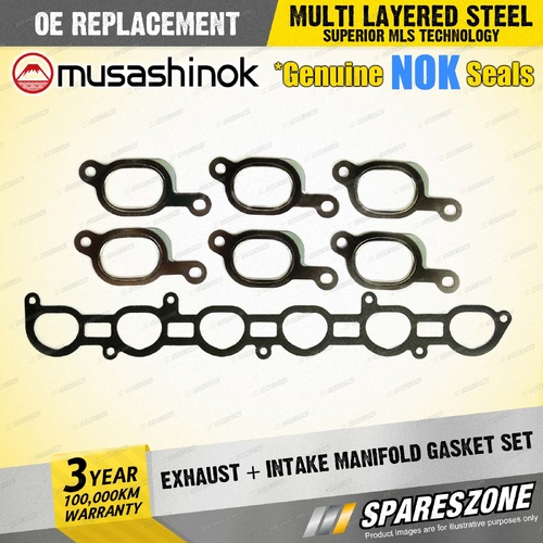 Exhaust + Intake Manifold Gasket for Volvo S80 P80 XC90 T6 2.8 2.9L I6 24V 98-06