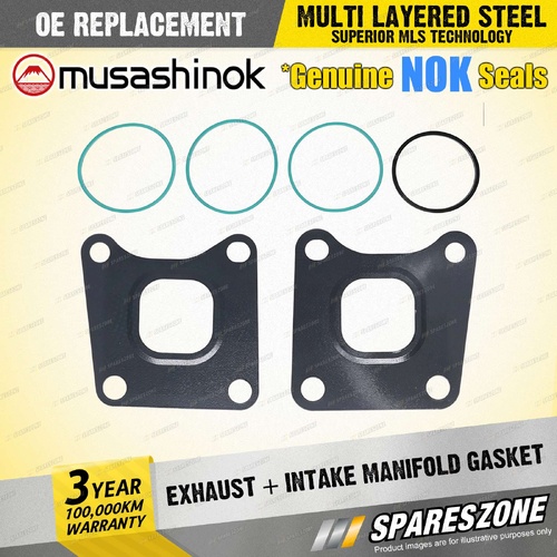 Exhaust + Intake Manifold Gasket Set for Ford Fiesta WZ 8XXMX 1.0L I3 12V 14-19