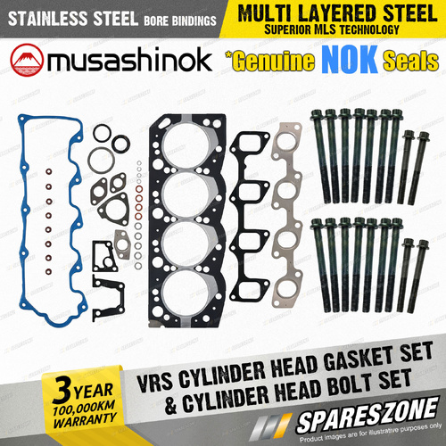 VRS Head Gasket Set + Head Bolts for Toyota Dyna Toyoace LY 121 131 151 161 211