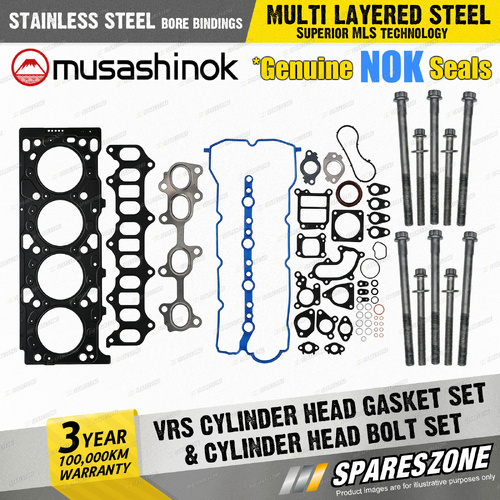 VRS Head Gasket Set + Head Bolts for Toyota Hiace GDH 300 320 322 Prado GDJ150R