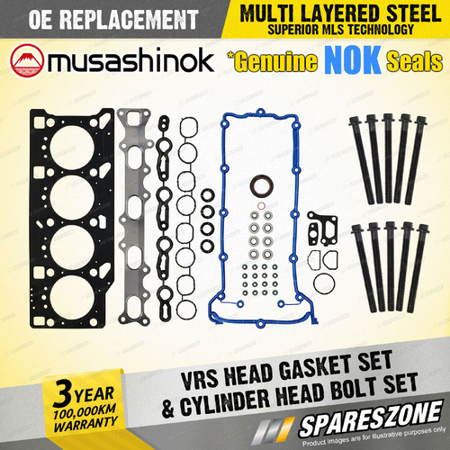 VRS Head Gasket Set + Head Bolts for Holden Colorado 7 Colorado Trailblazer RG