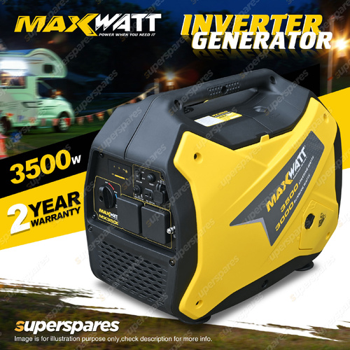 Maxwatt 3500W Inverter Generator Pure Sine Wave Silent Digital Recoil Start