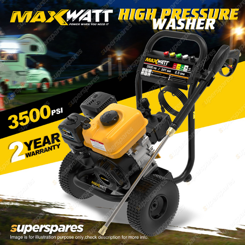 Maxwatt 3500PSI Petrol High Pressure Washer with Turbo Nozzel and Floor Scrubber