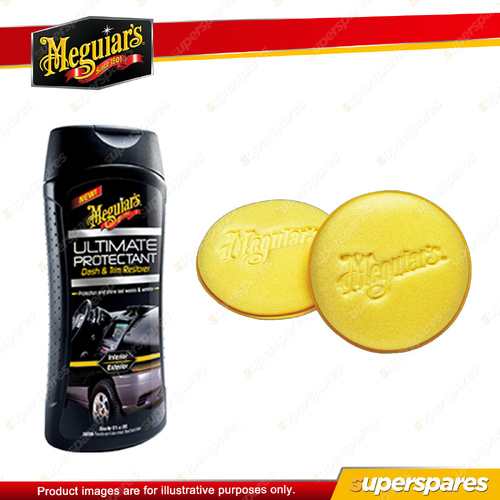 Meguiar's Ultimate Protectant 355ml + Reusable Hand Applicator Pads Twin Pack