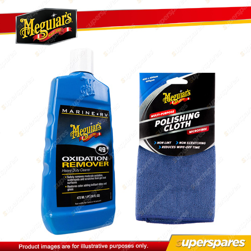 Meguiar's Heavy Duty Oxidation Remover 473ml + Microfibre Multi-Purpose Cloth