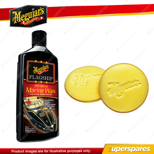 Meguiar's Flagship Premium Marine Wax 473ml + Reusable Hand Applicator Pads