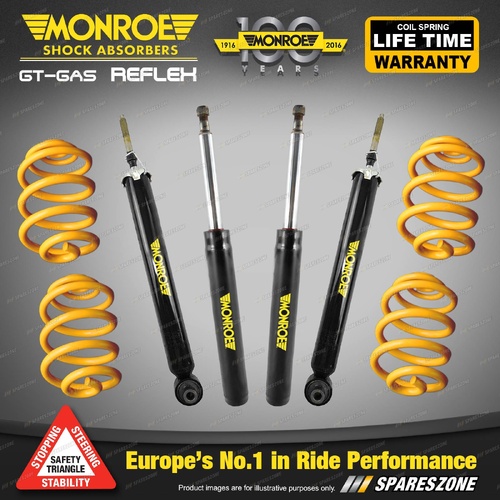 Monroe GT-Gas Reflex Shocks Lower Springs for Holden Commodore VU VUII 6CYL Ute