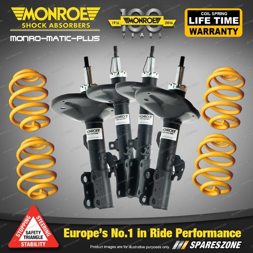 Monroe Monro-Matic Plus Shocks & King Lowered Springs for Toyota Aurion GSV40