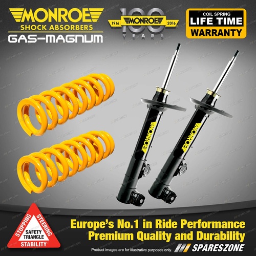 Rear Raised Monroe Shock Absorber King Spring for LANDROVER FREELANDER TD4 Wagon